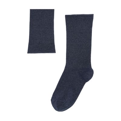 Brunello Cucinelli Women's Cashmere And Silk Sparkling Knit Socks In Night