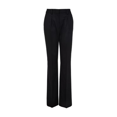 Max Mara Carbone Straight Pants In Black