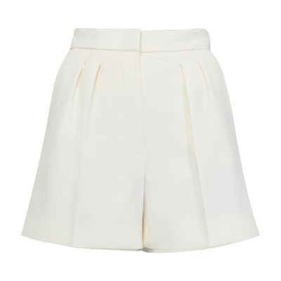 Max Mara White Stretch Cotton Shorts In White