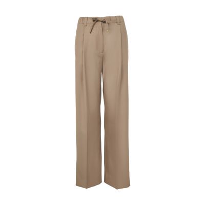 Moncler Wool Trousers In Gray