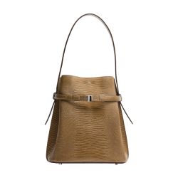 TOTEME◆Belted lizard-embossed bucket bag トートバッグ Belted lizard-embossed bucket bag black – TOTEME