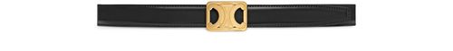 CELINE Medium reversible framed Triomphe belt in taurillon and lizard embossed calfskin