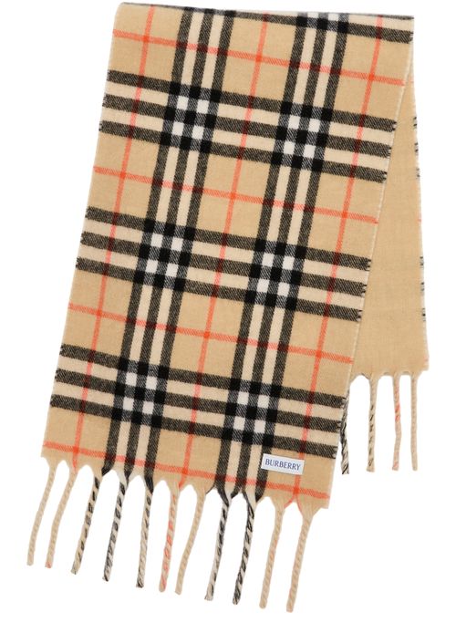 BURBERRY Cashmere scarf with EKD crest