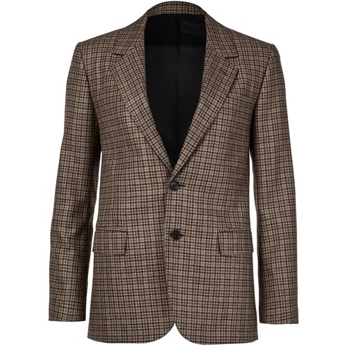CELINE Jude in checked cashmere flannel jacket