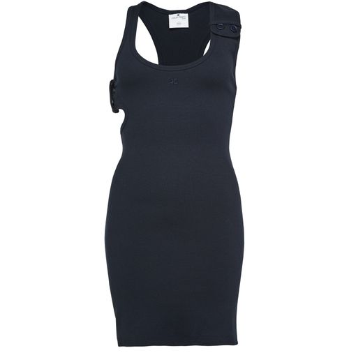COURREGES Double buckle 90's rib dress
