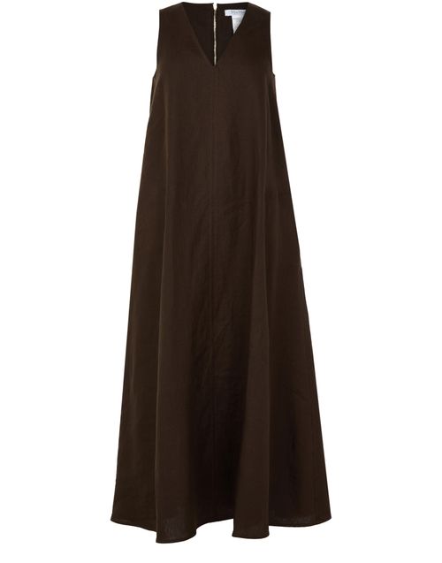 MAX MARA Simeone flare linen maxi dress