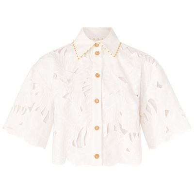 Zimmermann Damen Offwhite Bluse Mahon, Gr. 34 - Bild 2