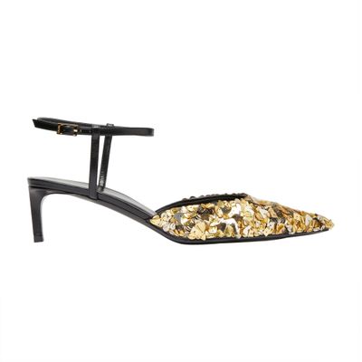 Women s Celine Alma Triomphe flat slingback in gros grain CELINE 24S