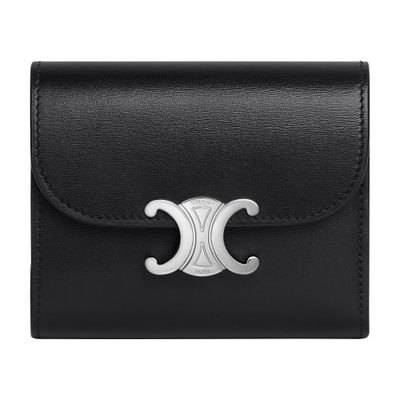 トリオンフ シャイニーカーフスキン 三つ折財布 CELINE