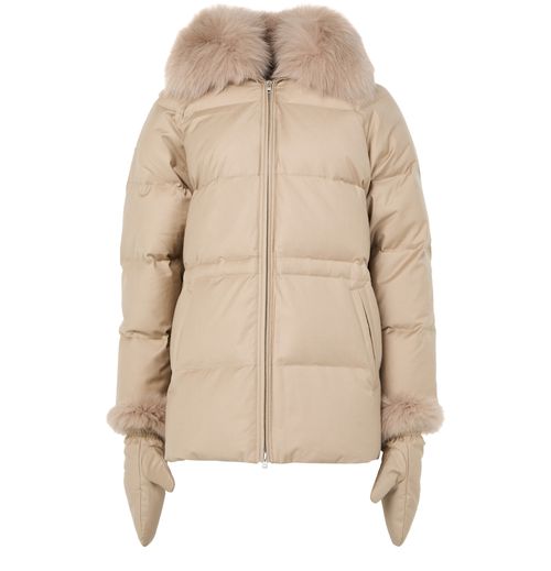 YVES SALOMON Puffer jacket with a fox fur collar