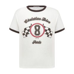 Women's T-shirt Dior Race cotton and linen jersey | DIOR | 24S