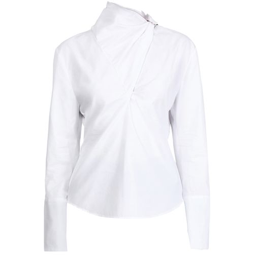COURREGES Knotted poplin blouse