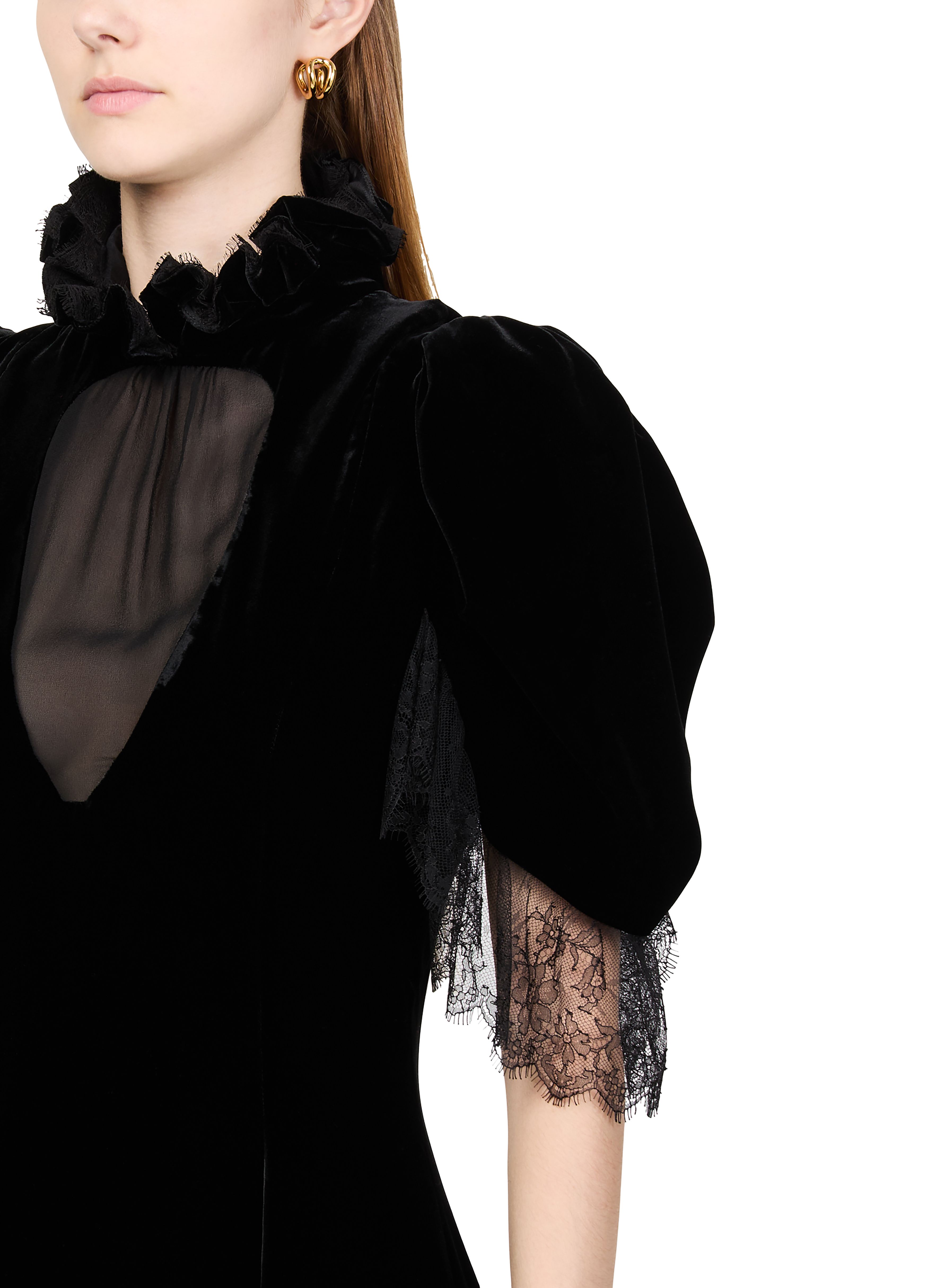 Flowing velvet midi dress thumbnail 4