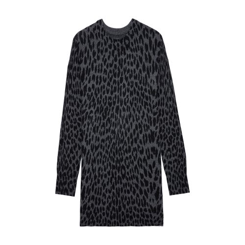 Malia Leopard Cashmere Dress