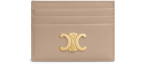CELINE Card holder triomphe in shiny calfskin