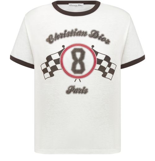 DIOR T-Shirt Dior Race Baumwoll- und Leinenjersey