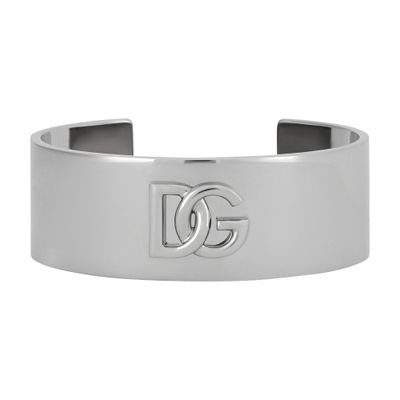アクセサリー DOLCE&GABBANA Silver Logo Bracelet Bracelet with DG logos in Silver for Men | Dolce&Gabbana® US