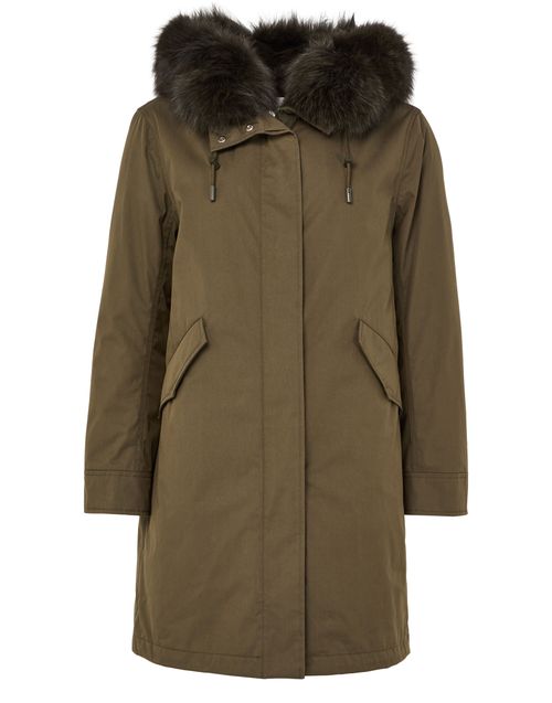 YVES SALOMON Cotton parka with a hood