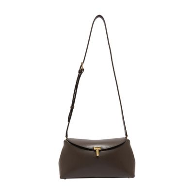Totême T-lock Clutch Bag In Brown