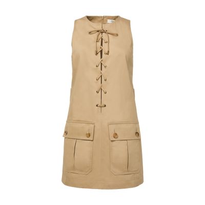 Chloé Short Dress In Cotton In Brown
