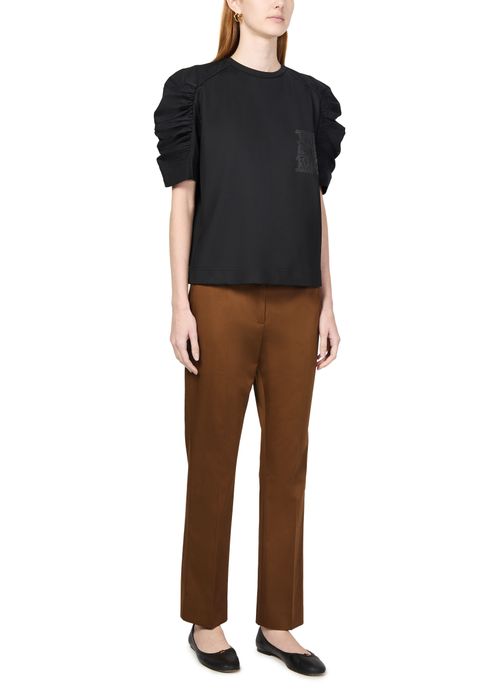 MAX MARA Zigarettenhose aus Baumwolle Okra