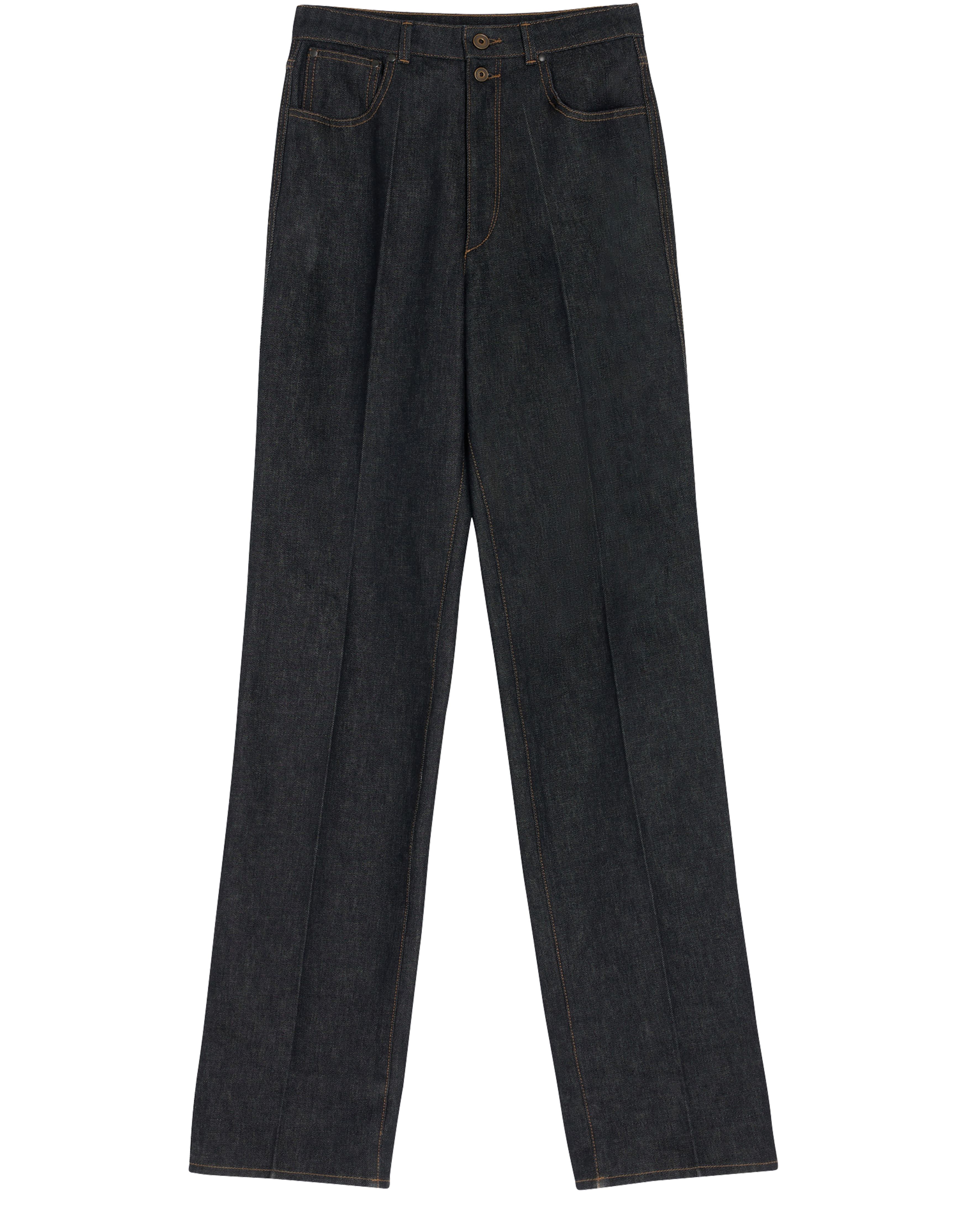 High waisted straight jeans