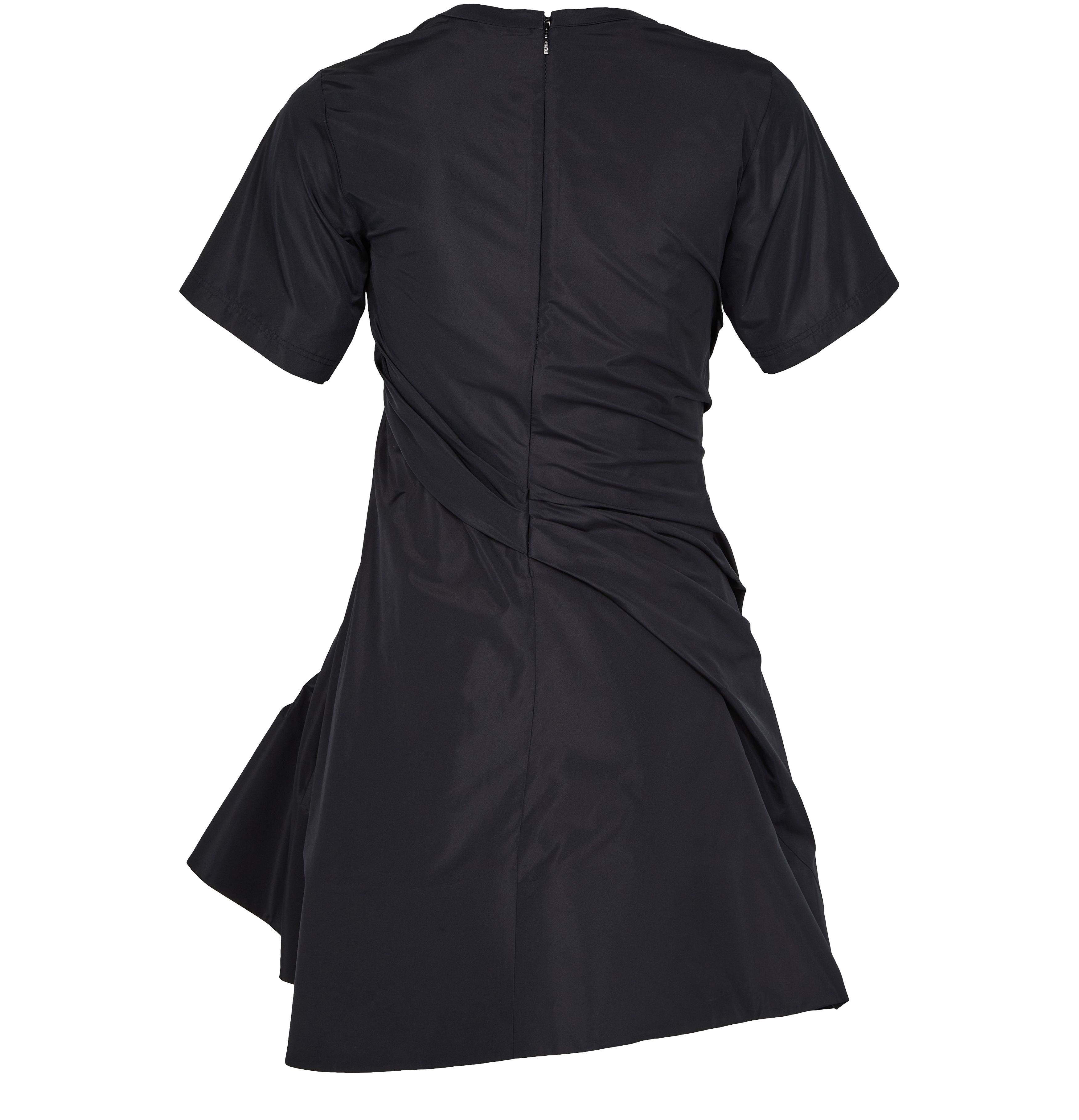 Twisted dress in silk blend taffeta thumbnail 3