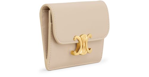 CELINE Card holder Triomphe in shiny calfskin