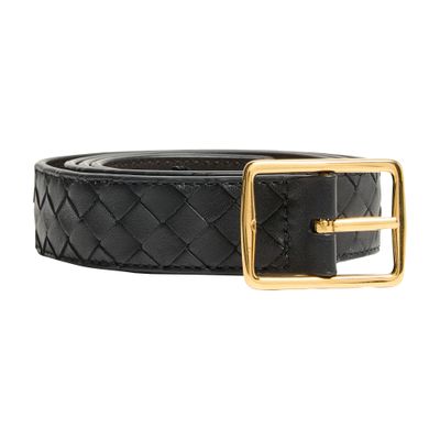 Bottega Veneta Reverso Belt In Neutral