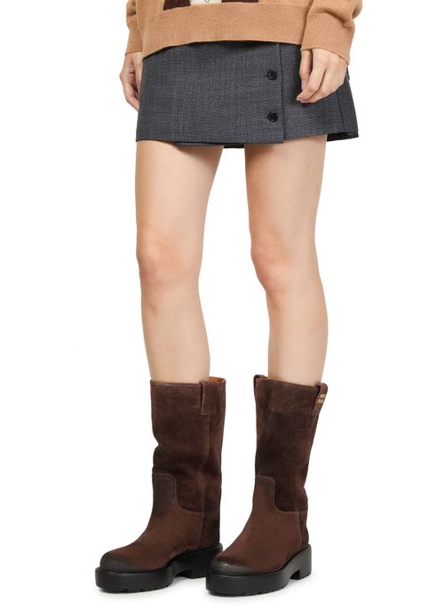 MIU MIU Calf-height suede boots