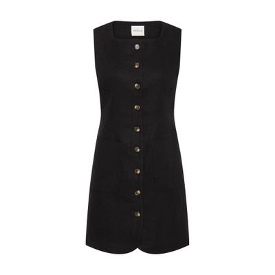 Posse Emma Button Down Mini Dress In Multi