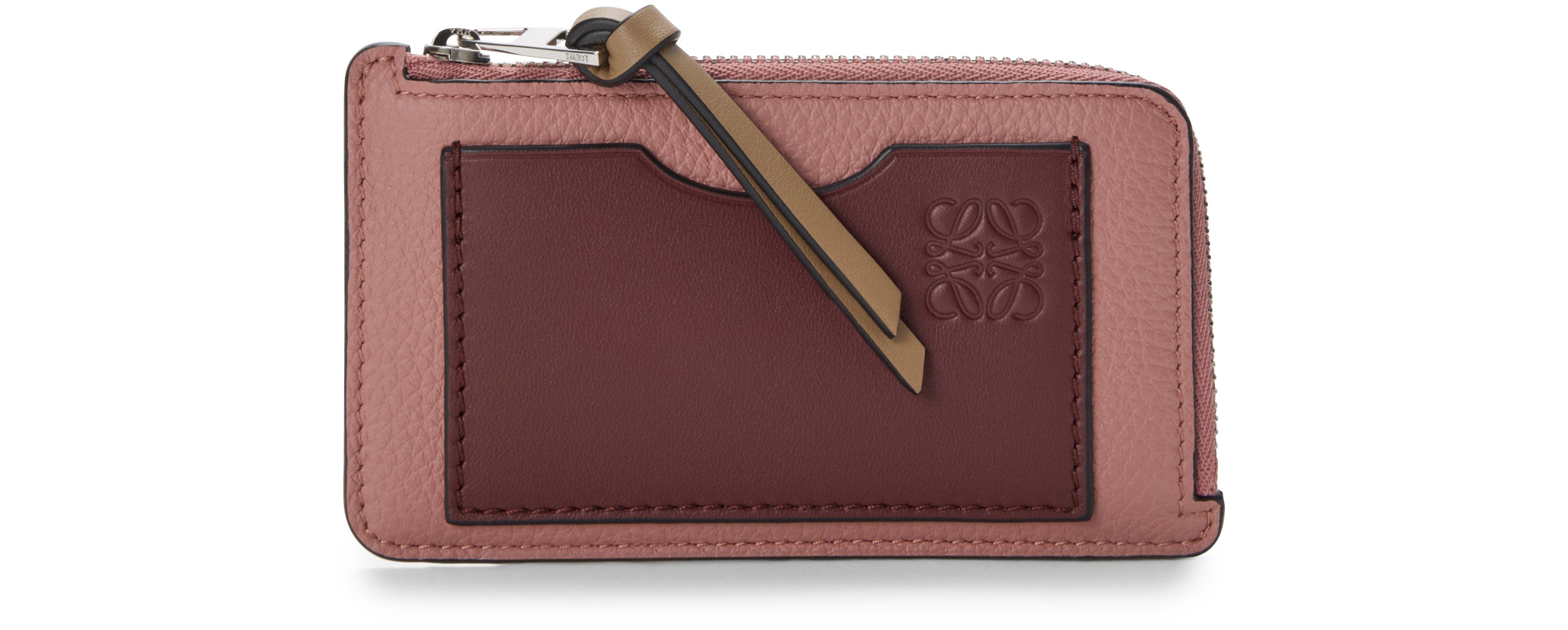 Coin cardholder in soft grained calfskin