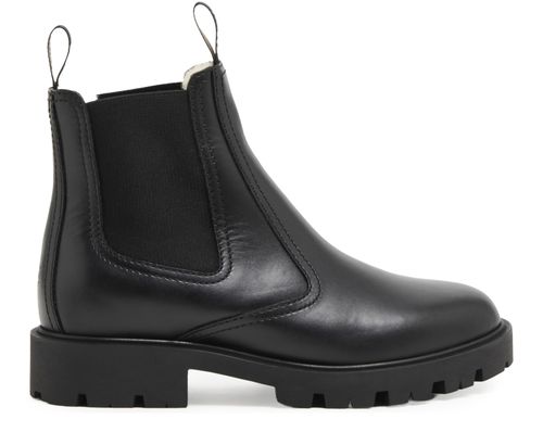 CELINE Margaret chelsea boots with shearling in calfskin