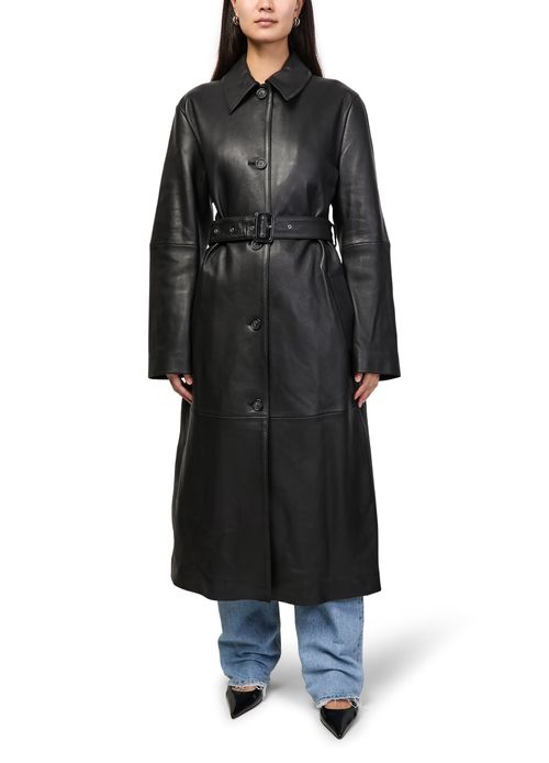 TOTEME Manteau en cuir ceinturé