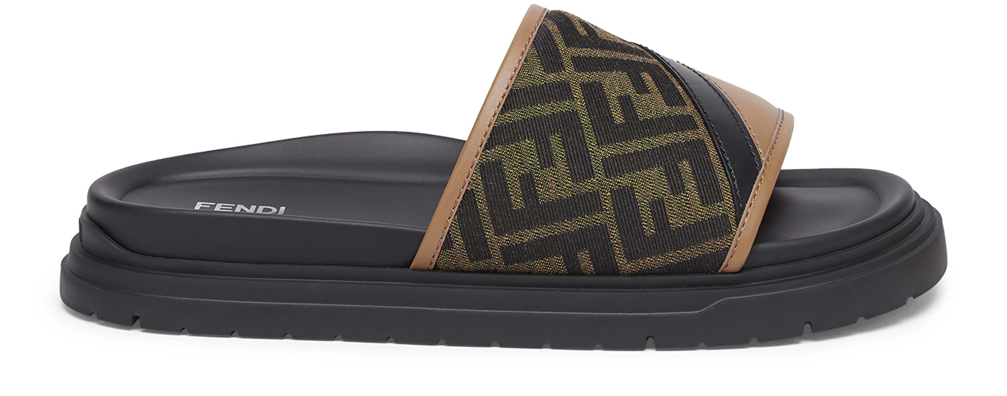 サンダル FENDI Diagonal' sandals Fendi Diagonal Slides Fabric Gray | Fendi