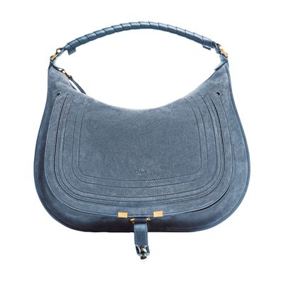 Chloé Marcie Shoulder Bag In Blue