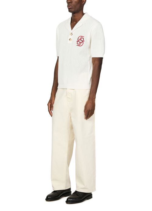 DROLE DE MONSIEUR The Mongram knit polo shirt