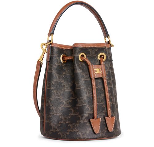 CELINE Clara bag in Triomphe canvas and calfskin