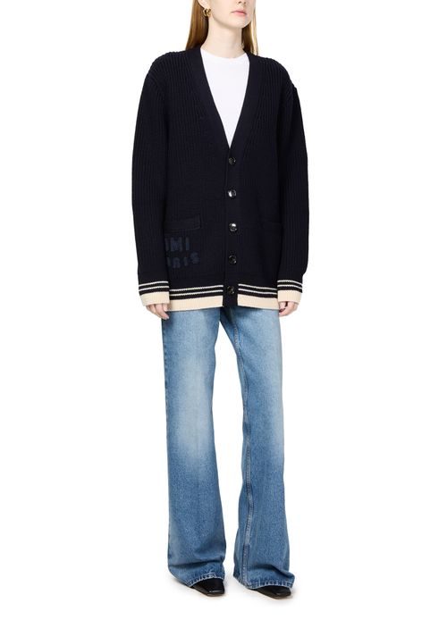 AMI PARIS Gerippter Cardigan