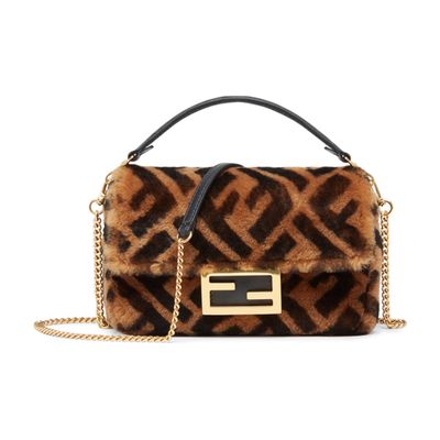 Fendi Mini Baguette In Marron