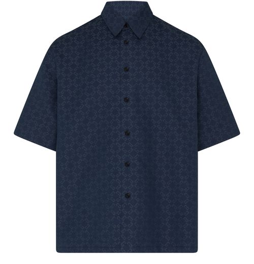 GIVENCHY Shirt in shiny monogram 72 denim