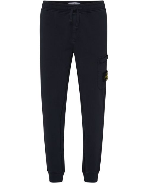 STONE ISLAND Fleece pants with logo patch