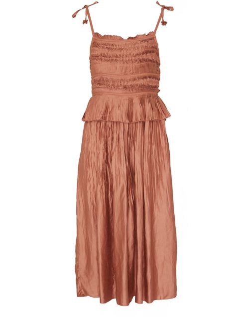 SEA NEW YORK Ramie poly satin tank dress
