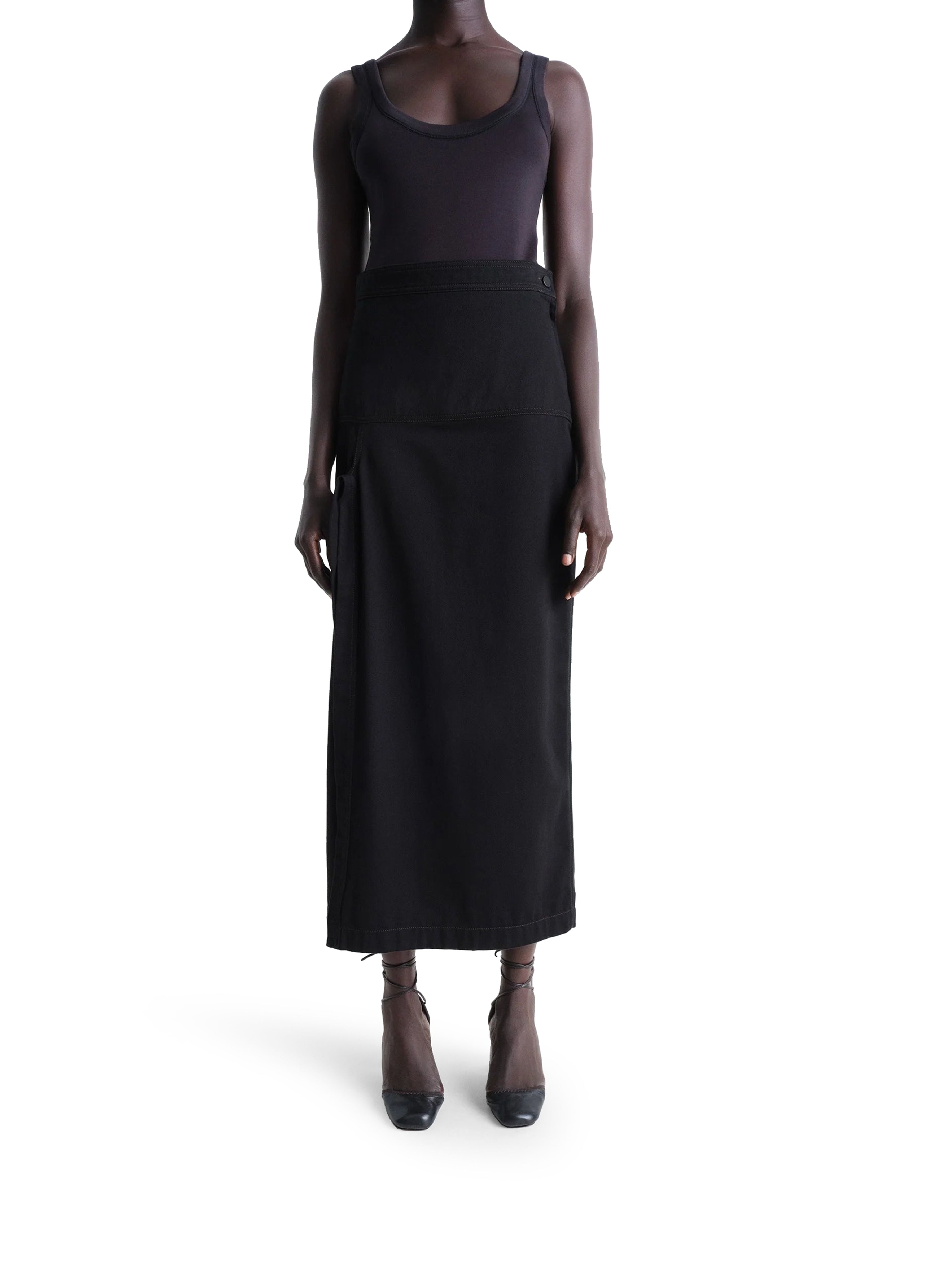 Midi skirt with slit thumbnail 5