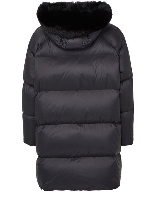 YVES SALOMON Puffer jacket with a fox fur hood