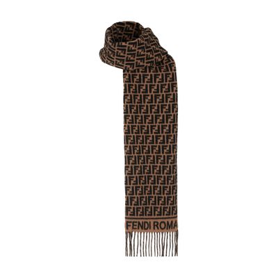 Fendi Ff Scarf In Beige