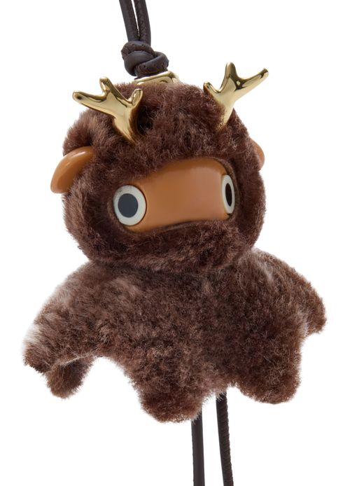 LOEWE Fawnie charm in shearling