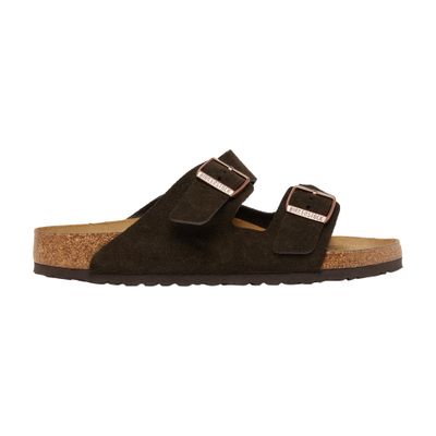 Birkenstock Suede Sandals With Buckle Detail Arizona In Brown
