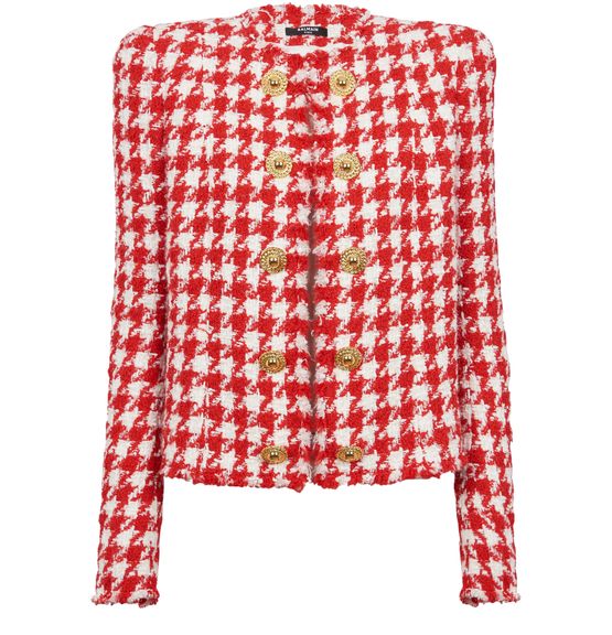 Women s Houndstooth tweed jacket BALMAIN 24S