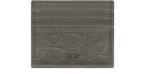 DIOR Card Holder in Gravity leather